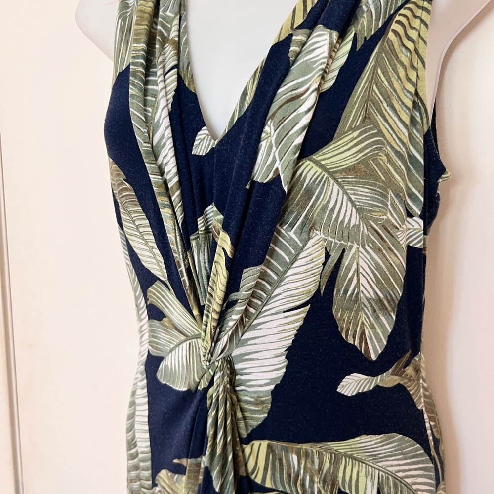 Tommy Bahama Tropical Leaf Print Sleeveless Maxi Dress - Size Small